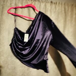 Express one sleeve silk shirt